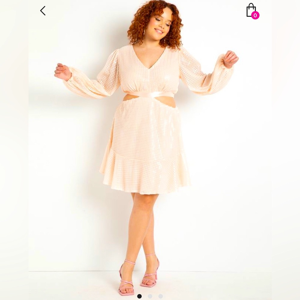 ELOQUII Cutout Sequin Dress